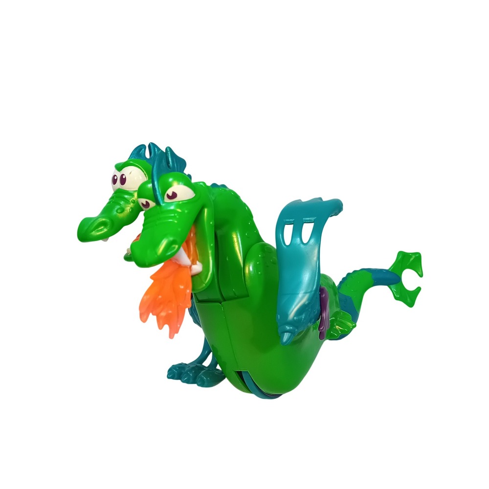 1997 Vintage Fisher Price Great Adventures 2 Headed Sea Serpent Figure Moves 6"